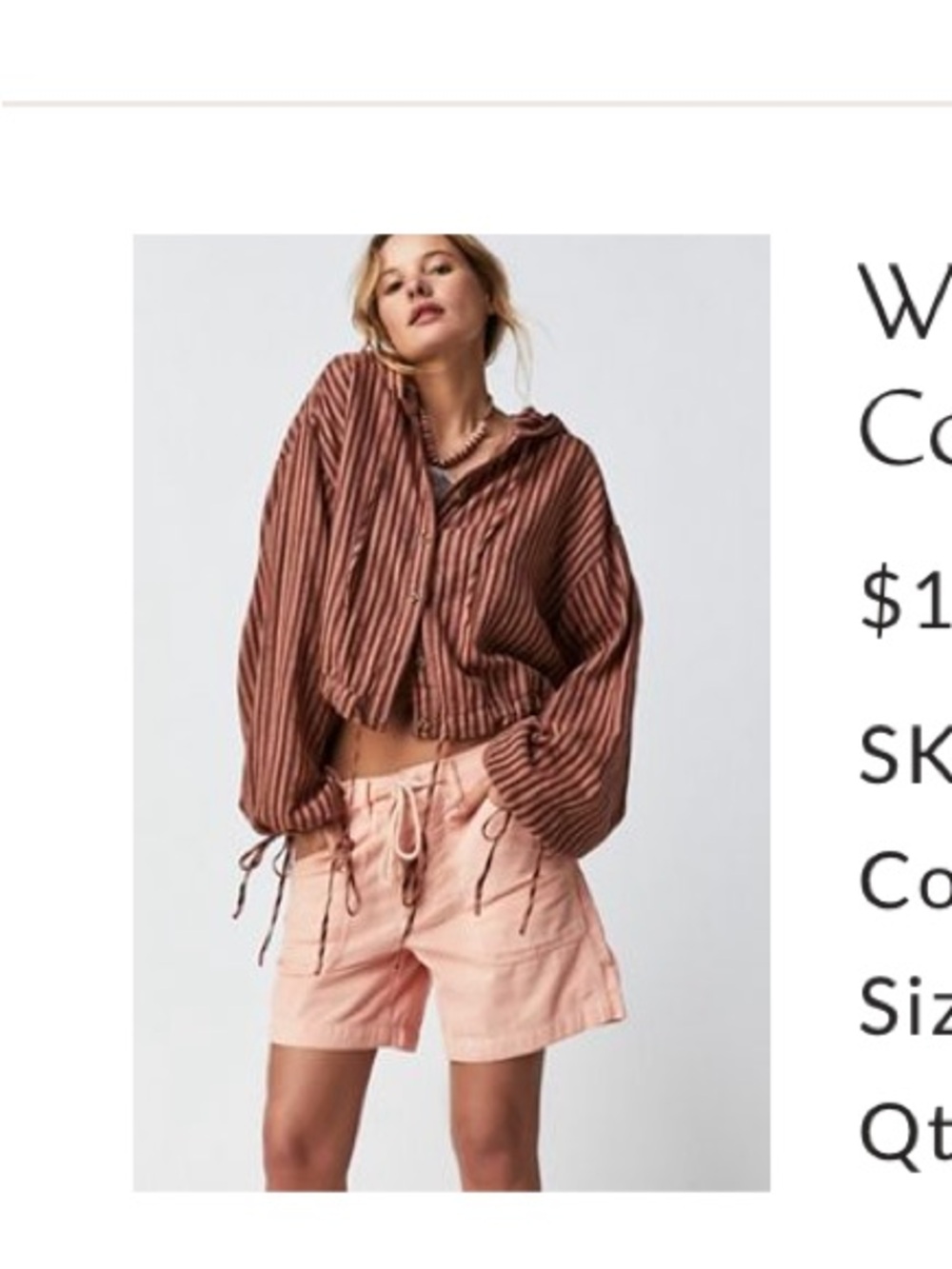 We The Free Second Chances
Cord Shorts- peach